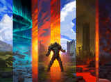 Karn's Temporal Sundering by Noah Bradley – Magic: The Gathering art print (Dominaria)